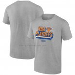 Maglia Manica Corta New York Knicks 2024 NBA Playoffs Grigio