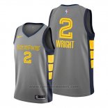 Maglia Memphis Grizzlies Delon Wright #2 Citta Grigio