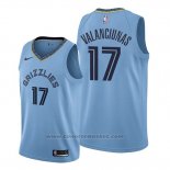 Maglia Memphis Grizzlies Jonas Valanciunas #17 Statement Blu