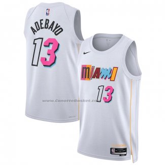 Maglia Miami Heat Bam Adebayo #13 Citta 2022-23 Bianco