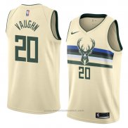 Maglia Milwaukee Bucks Rashad Vaughn #20 Citta 2018 Crema