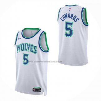 Maglia Minnesota Timberwolves Anthony Edwards No 5 Association 2026-27 Bianco