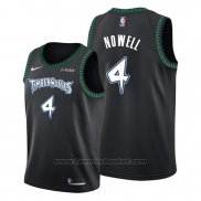 Maglia Minnesota Timberwolves Jaylen Nowell #4 Hardwood Classics Nero