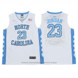 Maglia NCAA North Carolina Tar Heels Michael Jordan #23 Bianco