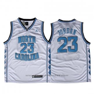 Maglia NCAA North Carolina Tar Heels Michael Jordan #23 Bianco