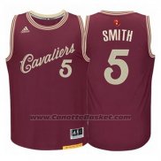 Maglia Natale 2015 Cleveland Cavaliers J.R. Smith #5 Rosso