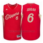 Maglia Natale 2015 Los Angeles Clippers DeAndre Jordan #6 Rosso