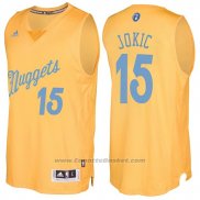 Maglia Natale 2016 Denver Nuggets Nikola Jokic #15 Or