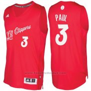 Maglia Natale 2016 Los Angeles Clippers Chris Paul #3 Rosso