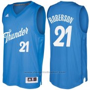 Maglia Natale 2016 Oklahoma City Thunder Andre Roberson #21 Blu