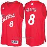 Maglia Natale 2016 Philadelphia 76ers Jahlil Okafor #8 Rosso
