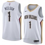 Maglia New Orleans Pelicans Jameer Nelson #1 Association 2018 Bianco