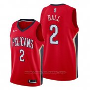 Maglia New Orleans Pelicans Lonzo Ball #2 Statement Rosso