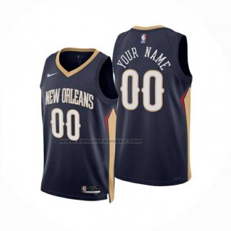Maglia New Orleans Pelicans Personalizzate Icon 2024-25 Blu