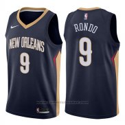 Maglia New Orleans Pelicans Rajon Rondo #9 Icon 2017-18 Blu