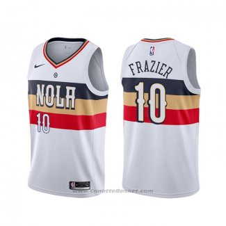 Maglia New Orleans Pelicans Tim Frazier #10 Earned Bianco