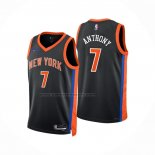 Maglia New York Knicks Carmelo Anthony #7 Citta 2022-23 Nero