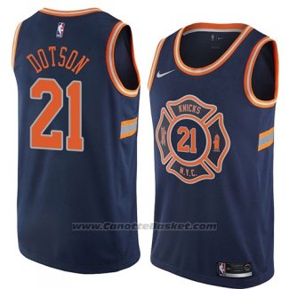 Maglia New York Knicks Damyean Dotson #21 Citta 2018 Blu
