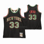Maglia New York Knicks Patrick Ewing NO 33 Mitchell & Ness 1991-92 Nero