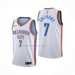 Maglia Oklahoma City Thunder Carmelo Anthony NO 7 Association Bianco