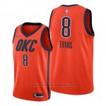 Maglia Oklahoma City Thunder Jawun Evans #8 Earned Arancione