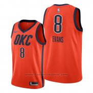 Maglia Oklahoma City Thunder Jawun Evans #8 Earned Arancione
