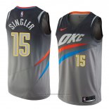 Maglia Oklahoma City Thunder Kyle Singler #15 Citta 2018 Grigio