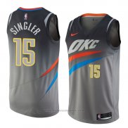 Maglia Oklahoma City Thunder Kyle Singler #15 Citta 2018 Grigio