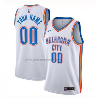 Maglia Oklahoma City Thunder Personalizzate Association 2020-21 Bianco