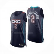 Maglia Oklahoma City Thunder Shai Gilgeous Alexander No 2 Citta Authentic 2025-26 Blu