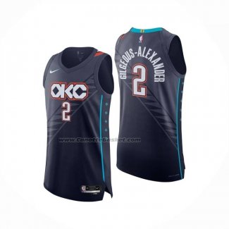 Maglia Oklahoma City Thunder Shai Gilgeous Alexander No 2 Citta Authentic 2025-26 Blu