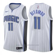 Maglia Orlando Magic Bismack Biyombo #11 Association 2017-18 Bianco