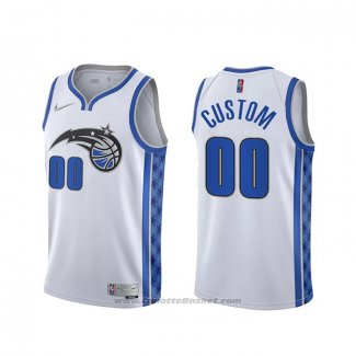 Maglia Orlando Magic Personalizzate Earned 2020-21 Bianco