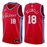 Maglia Philadelphia 76ers Marco Belinelli #18 Statement 2017-18 Rosso