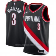 Maglia Portland Trail Blazers C.j. McCollum #3 2017-18 Nero