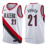 Maglia Portland Trail Blazers Noah Vonleh #21 Swingman Association 2017-18 Bianco