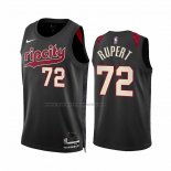 Maglia Portland Trail Blazers Rayan Rupert #72 Citta 2023-24 Nero