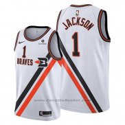 Maglia Portland Trail Blazers Reggie Jackson #1 Citta 2019-20 Bianco