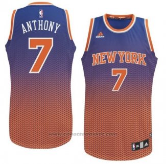 Maglia Risuonare Moda New York Knicks Carmelo Anthony #7 Rosso