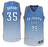 Maglia Risuonare Moda Oklahoma City Thunder Kevin Durant #35 Blu