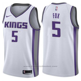 Maglia Sacramento Kings De'Aaron Fox #5 Association 2017-18 Bianco