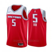 Maglia Sacramento Kings De'aaron Fox #5 Citta 2019-20 Rosso