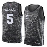 Maglia San Antonio Spurs Dejounte Murray #5 Citta 2018 Grigio