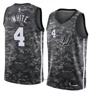 Maglia San Antonio Spurs Derrick White #4 Citta 2018 Grigio