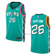 Maglia San Antonio Spurs Dominick Barlow #26 Citta 2022-23 Verde