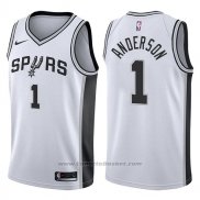 Maglia San Antonio Spurs Kyle Anderson #1 Association 2017-18 Bianco