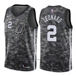 Maglia San Antonio Spurs Leonard Citta 2017-18 Grigio