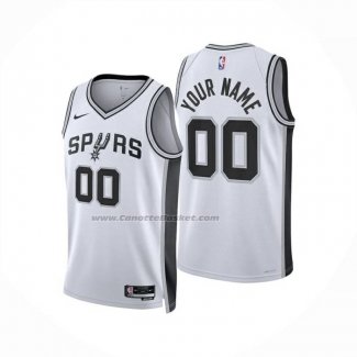 Maglia San Antonio Spurs Personalizzate Association 2024-25 Bianco
