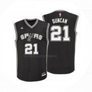 Maglia San Antonio Spurs Tim Duncan No 21 Icon Nero