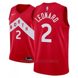 Maglia Tornto Raptors Kawhi Leonard #2 Earned 2018-19 Rosso